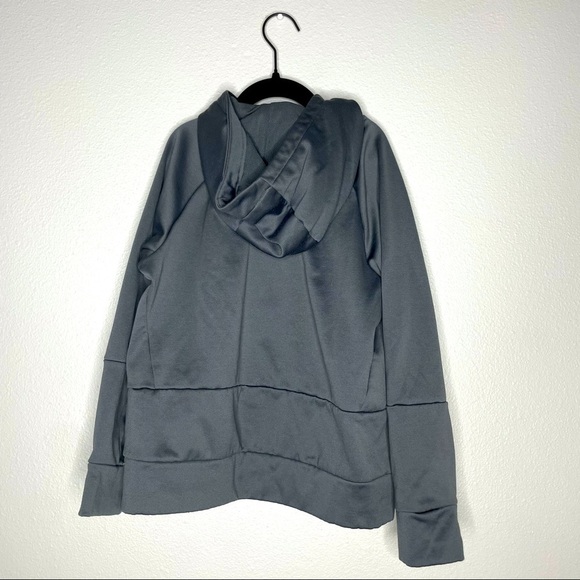 Nike Dri Fit Gray Hooded Sweater Medium - Picture 2 of 3